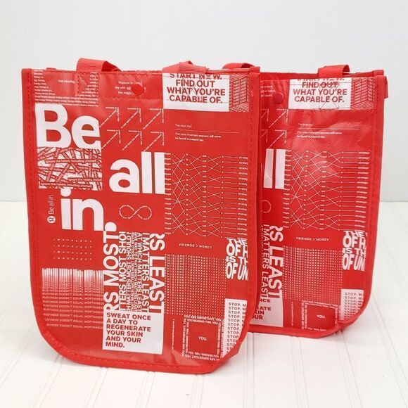 Lululemon Reusable Shopping Bag Red Small - Picture 1 of 5